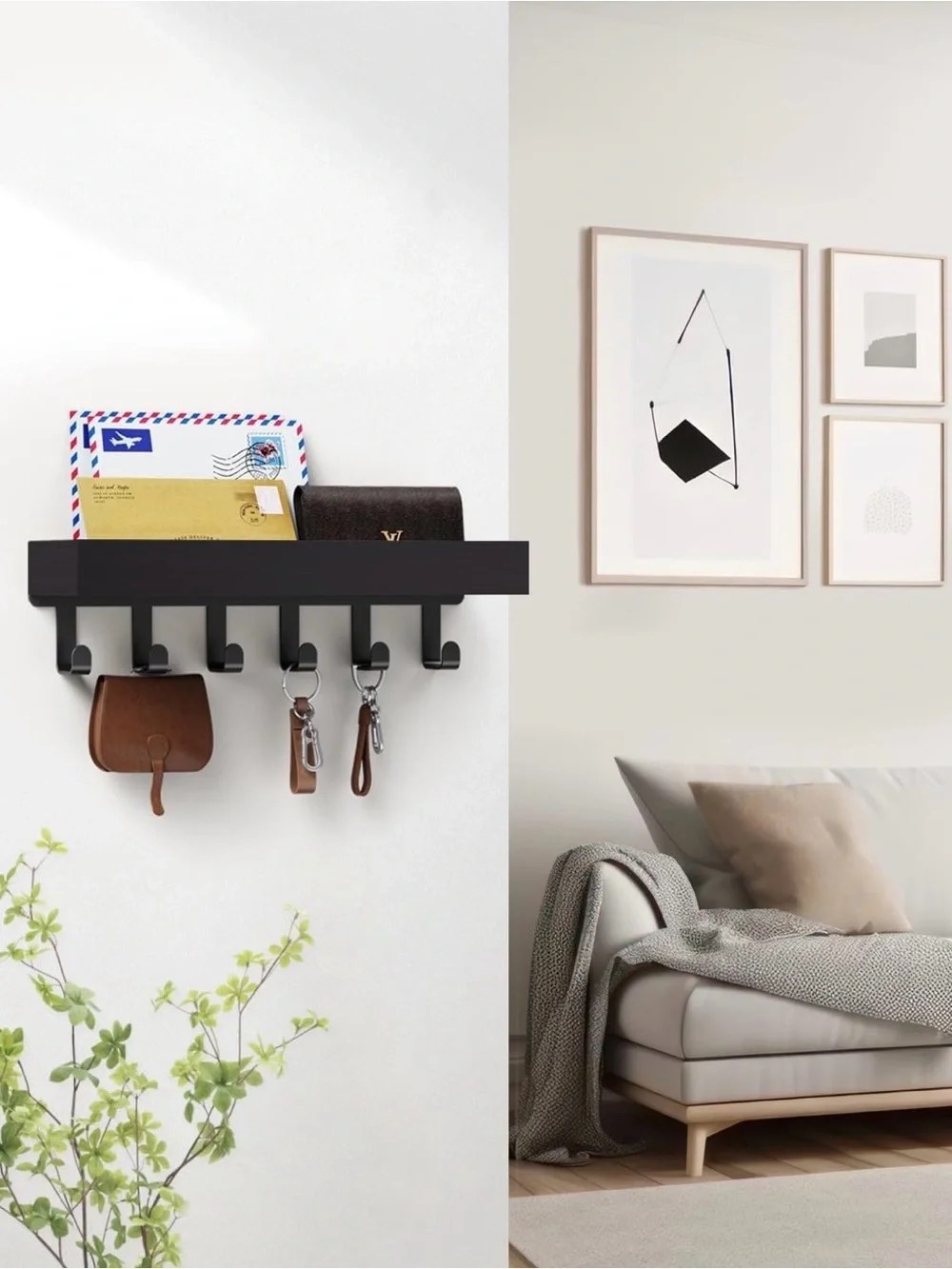 Wall-Mounted Key Rack Shelf by Ropalins - Picture 2 of 7